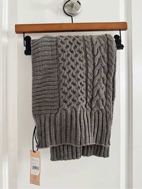 Rebecca Minkoff Mixed Stitch
Scarf heather Gray Scarf Cable Knit Scarf new $68